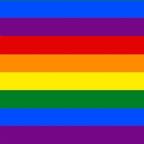 1” gay pride rainbow stripes