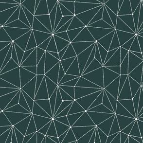 Connect the Dots - medium scale - sea green background