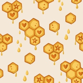 Bee honeycomb meadow sweet tile