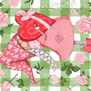 36x54 blanket valentine gnome