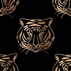 tiger head pattern black