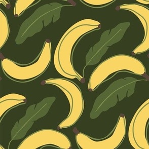 Banana tropical yellow fruit.