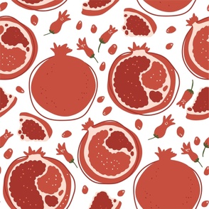 Pomegranate juicy summer fruit