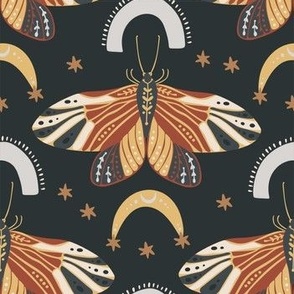 Boho butterfly bohemian night moth ornament