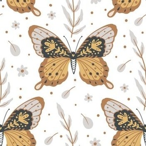 Boho butterfly bohemian moth ornament