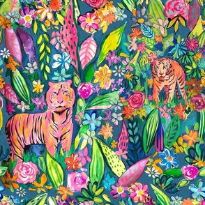Neon Jungle Tigers (Large Scale)