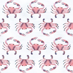 Coral Reef Crabs (white) medium 