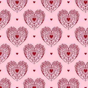 Laced Heart Red