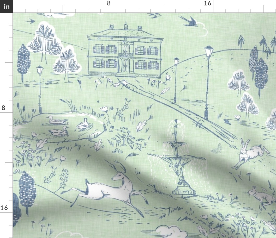 Le Parc Toile (spring green) LRG