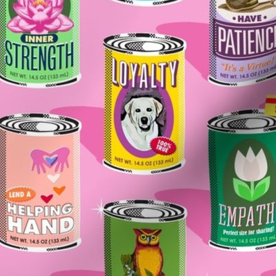 Canned GOODs (Custom 4" Cans) (Bubblegum) || punny cans of food