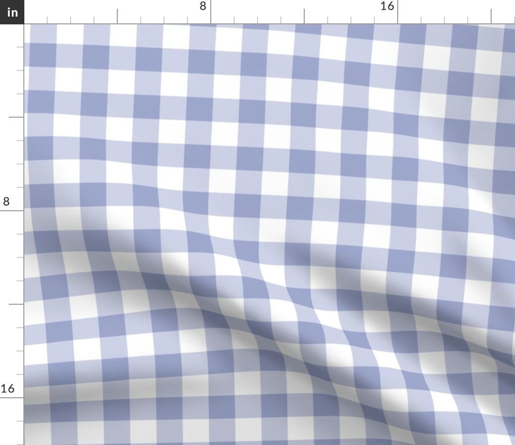 Gingham Fabric- Lavender- 1 inch- Large Check Fabric- Purple Plaid- Periwinkle Blue- Spring- Easter- Baby