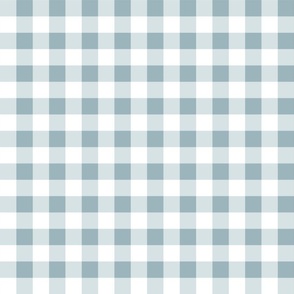 Gingham Fabric- Teal Green- 1 inch- Large Check Fabric- Eucaliptus- Pastel Pine Green- Spring- Easter- Baby- Pastel Colors
