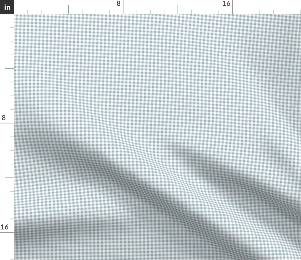 Gingham Fabric- Teal Green- 1 8 inch- Mini Check Fabric- Eucaliptus- Pastel Pine Green- Spring- Easter- Baby- Pastel Colors
