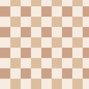 Checkered plaid Earthy warm neutrals tones beige textured  _XXX small