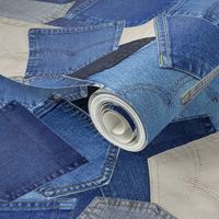 Denim Jeans Pocket Patchwork