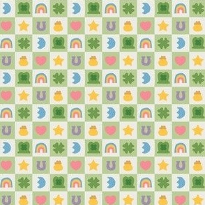 St Patrick's Day Happy Charms Checkerboard