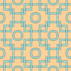 Orange and Blue Twist Tile 2
