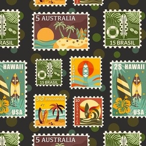 Surfing the World Stamp Collection / Tiny Scale