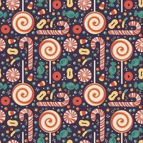 Various Candy Seamless Pattern / Tiny Scale