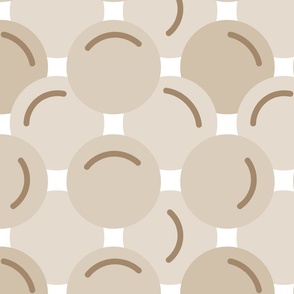 beige circles pattern on white background