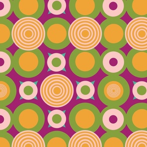 Colourful circle seamless pattern.