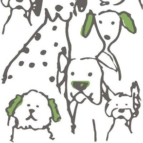 Color Pop Doodle Dogs, Spring Green 
