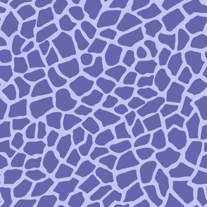 Medium scale Violet-blue very peri giraffe spots pattern