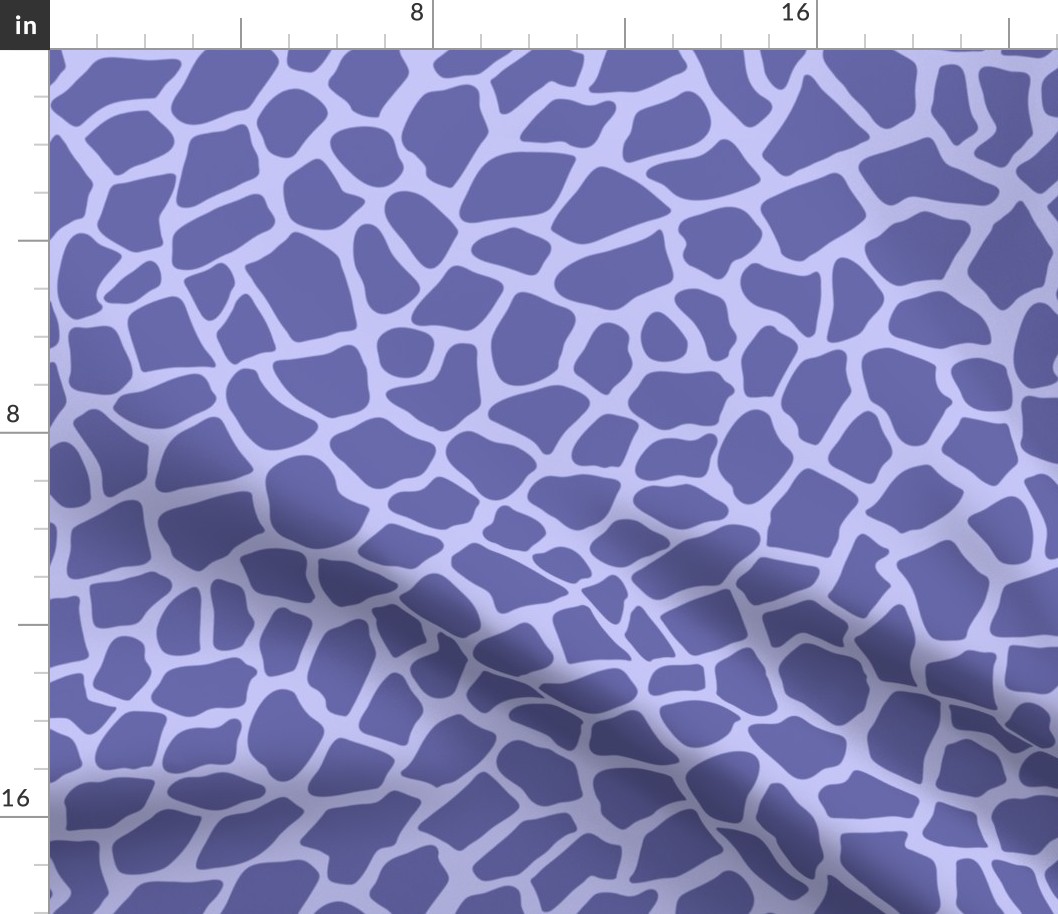 Medium scale Violet-blue very peri giraffe spots pattern