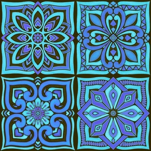 Moroccan Tiles - cornflower blue