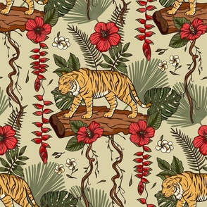 Tropical Bengal tiger