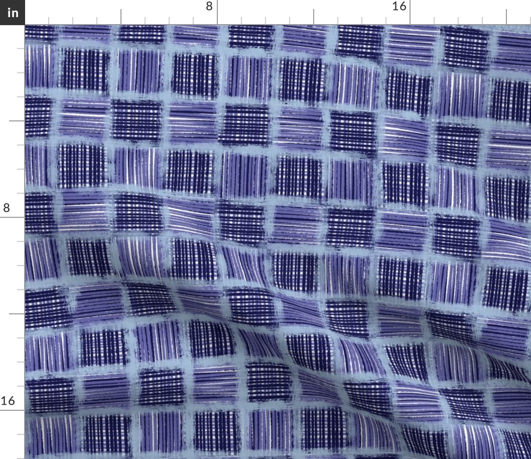 Woven Checks Very Peri 2in squares