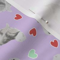 Tiny Keeshond - Valentine hearts