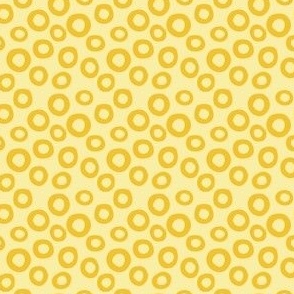 spilled cereal _ corn _ polkadot _ yellow