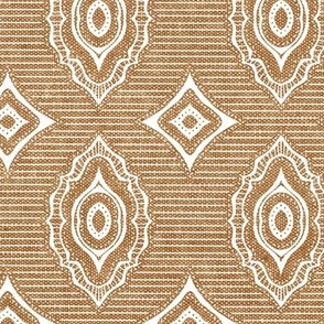 boho home decor - mandala stripes - golden brown - LAD22