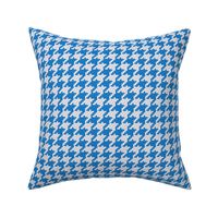 Small Blue and White Houndstooth Plaid