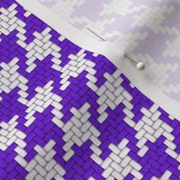 Small Purple and White Houndstooth Plaid