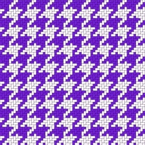 Small Purple and White Houndstooth Plaid