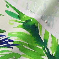 Tossed Watercolor Palm Leaves