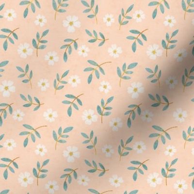 Dog Rose Ditsy Floral | Peach