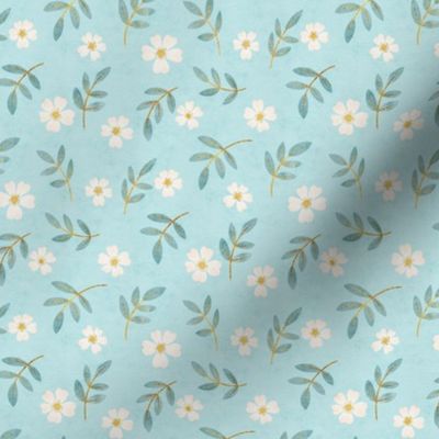 Dog Rose Floral Ditsy | Blue