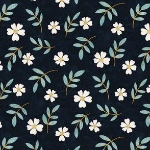 Dog Rose Floral Ditsy | Dark