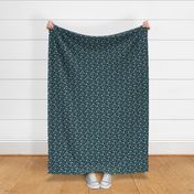 Monochrome Scandi Floral | Dark Teal