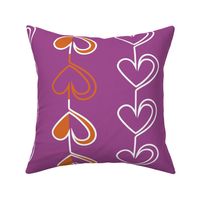 hearts orange-violet