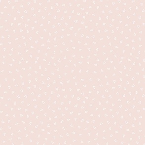 Triangle Doodles in Blush Pink and White