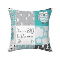 teal owl wholecloth 6 inch blocks