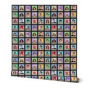 20 Black Women  of History 3" faux stamps