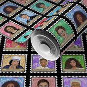 20 Black Women  of History 3" faux stamps
