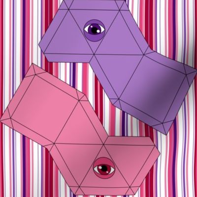 Pyramid Swatch Toy- Pink and Purple