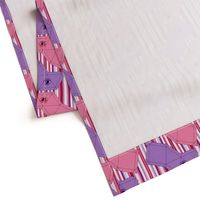 Pyramid Swatch Toy- Pink and Purple