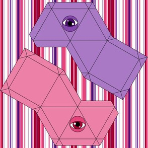 Pyramid Swatch Toy- Pink and Purple